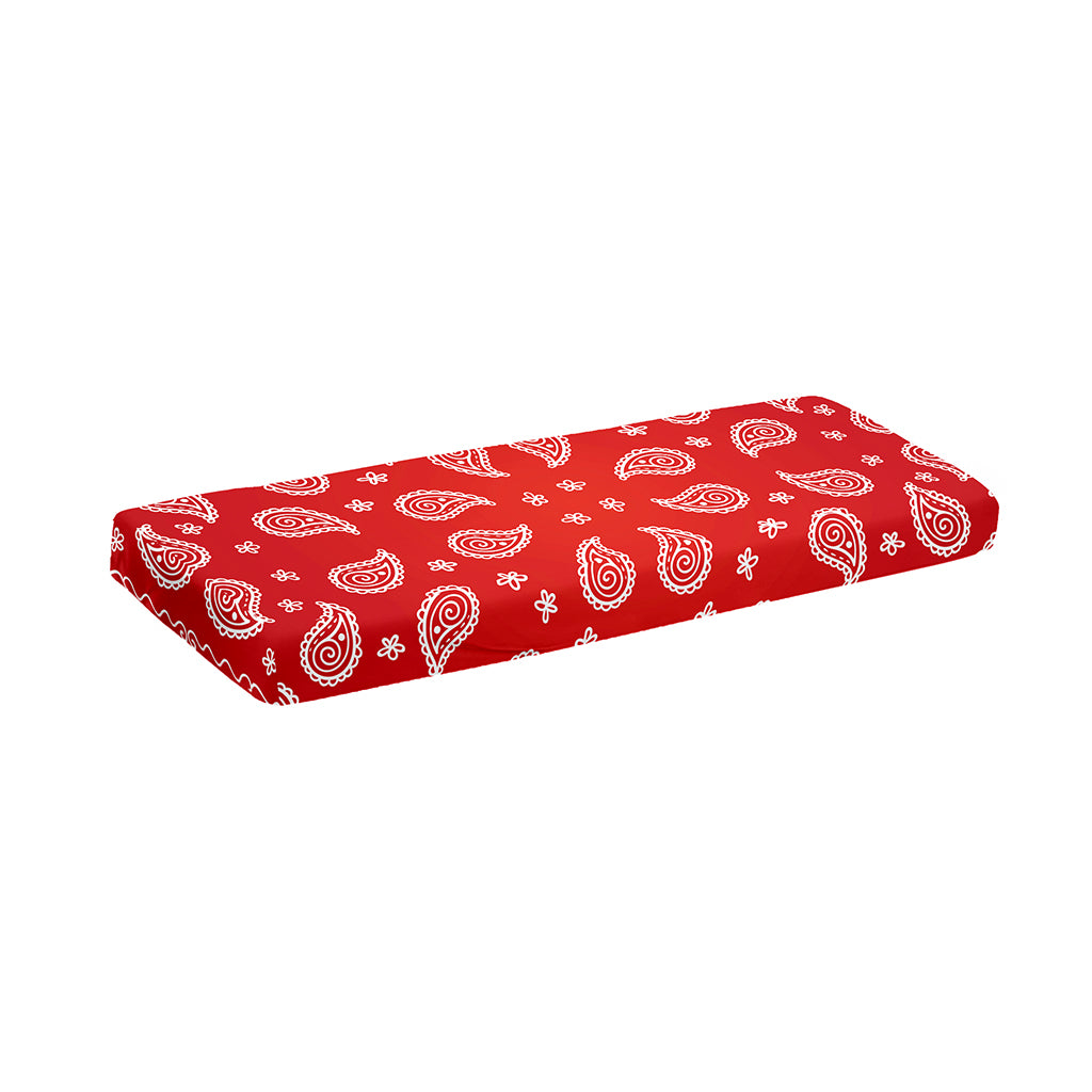 Red And White Bandana Print Piano Keyboard Cover