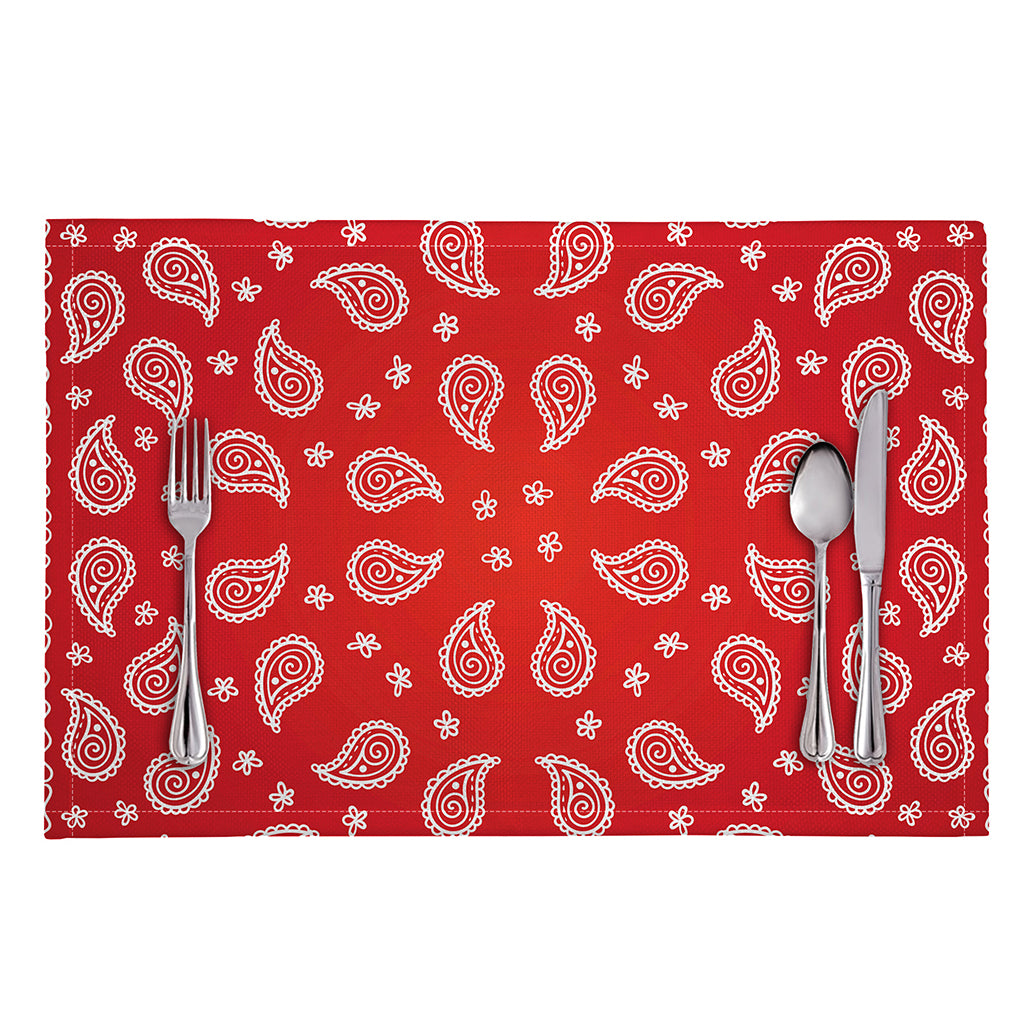 Red And White Bandana Print Placemat