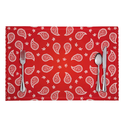 Red And White Bandana Print Placemat