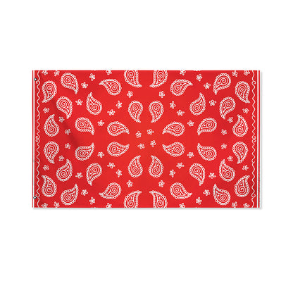 Red And White Bandana Print Polyester Flag