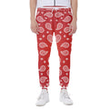 Red And White Bandana Print Joggers
