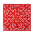 Red And White Bandana Print Silk Bandana