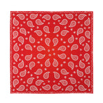 Red And White Bandana Print Silk Bandana