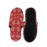 Red And White Bandana Print Slippers