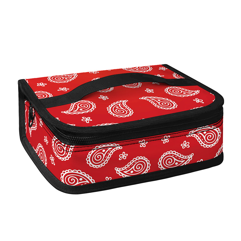 Red And White Bandana Print Small Lunch Bag