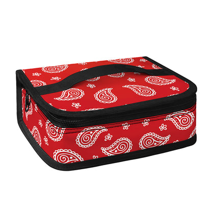 Red And White Bandana Print Small Lunch Bag