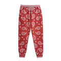 Red And White Bandana Print Sweatpants