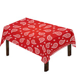 Red And White Bandana Print Tablecloth