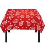 Red And White Bandana Print Tablecloth