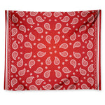 Red And White Bandana Print Tapestry