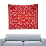 Red And White Bandana Print Tapestry
