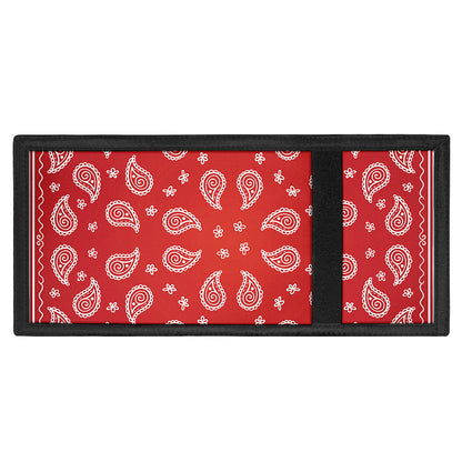 Red And White Bandana Print Trifold Wallet