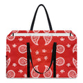 Red And White Bandana Print Utility Tote Bag