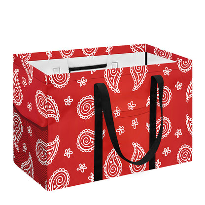 Red And White Bandana Print Utility Tote Bag