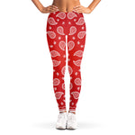 Red And White Bandana Print Women's Leggings
