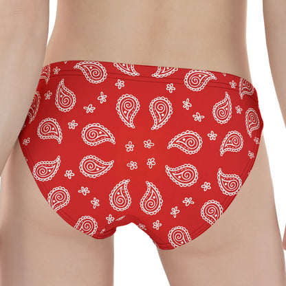 Red And White Bandana Print Women's Panties
