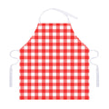 Red And White Buffalo Check Print Adjustable Apron