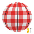 Red And White Buffalo Check Print Basketball