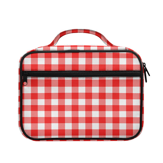Red And White Buffalo Check Print Briefcase Bible Bag