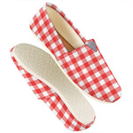 Red And White Buffalo Check Print Casual Shoes