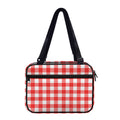 Red And White Buffalo Check Print Double Strap Bible Bag