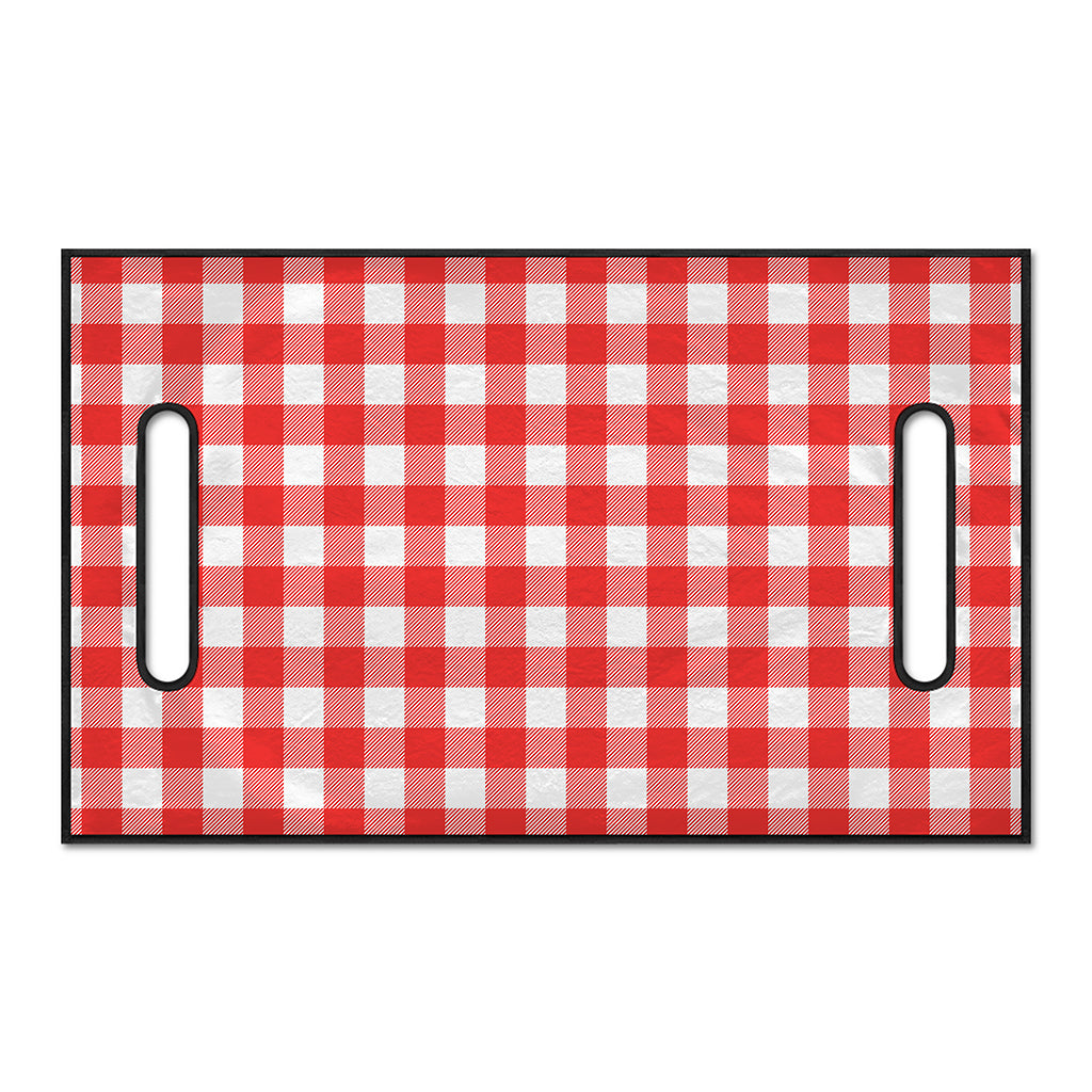 Red And White Buffalo Check Print Golf Cart Seat Cover