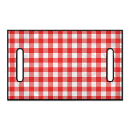 Red And White Buffalo Check Print Golf Cart Seat Cover