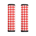 Red And White Buffalo Check Print Handle Covers