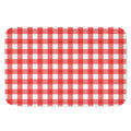 Red And White Buffalo Check Print Indoor Door Mat