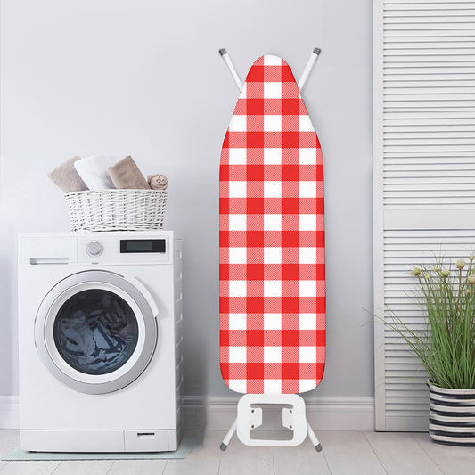Red And White Buffalo Check Print Ironing Board Cover
