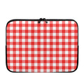 Red And White Buffalo Check Print Laptop Sleeve