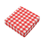 Red And White Buffalo Check Print Outdoor Seat Cushion Cover