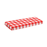 Red And White Buffalo Check Print Piano Keyboard Cover