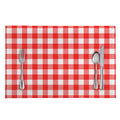 Red And White Buffalo Check Print Placemat