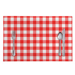Red And White Buffalo Check Print Placemat