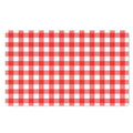 Red And White Buffalo Check Print Polyester Doormat