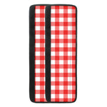 Red And White Buffalo Check Print Refrigerator Handle Covers