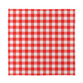Red And White Buffalo Check Print Silk Bandana