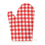 Red And White Buffalo Check Print Single Oven Mitt