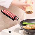 Red And White Buffalo Check Print Skillet Handle Cover
