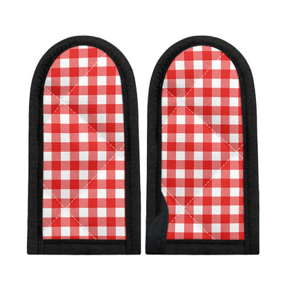 Red And White Buffalo Check Print Skillet Handle Cover