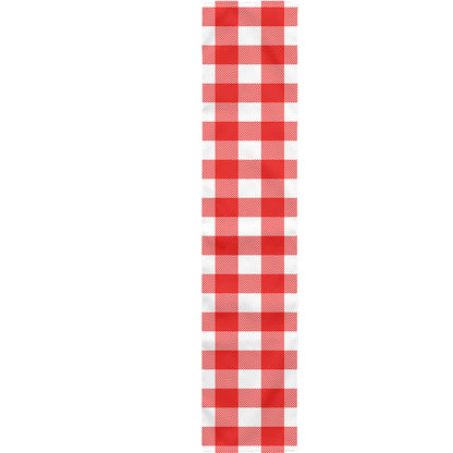 Red And White Buffalo Check Print Table Runner