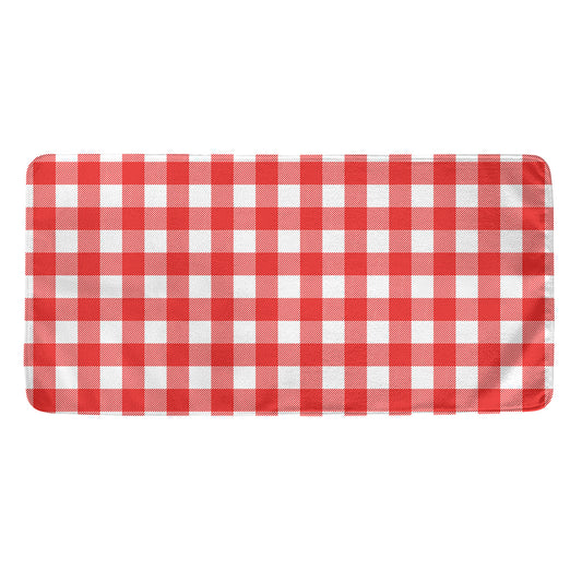 Red And White Buffalo Check Print Towel