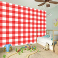 Red And White Buffalo Check Print Wall Sticker