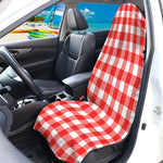 Red And White Buffalo Check Print Waterproof Car Seat Cover