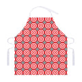 Red And White Bullseye Target Print Adjustable Apron