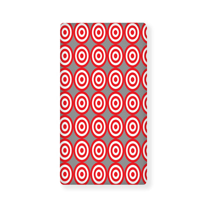 Red And White Bullseye Target Print Baby Crib Sheet
