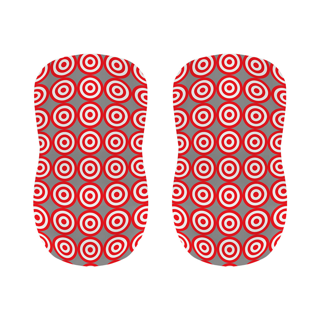 Red And White Bullseye Target Print Bar Stool Covers