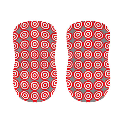 Red And White Bullseye Target Print Bar Stool Covers