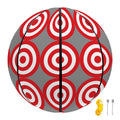 Red And White Bullseye Target Print Basketball